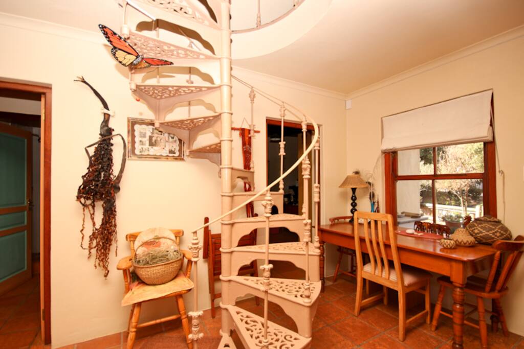 The staircase to your accommodation