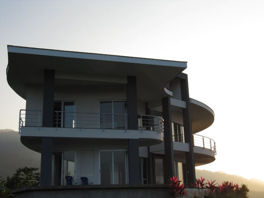 Side of Villa at Dawn