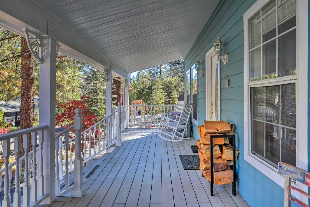 Enjoy peaceful days sitting out on the porch with a favorite refreshment.