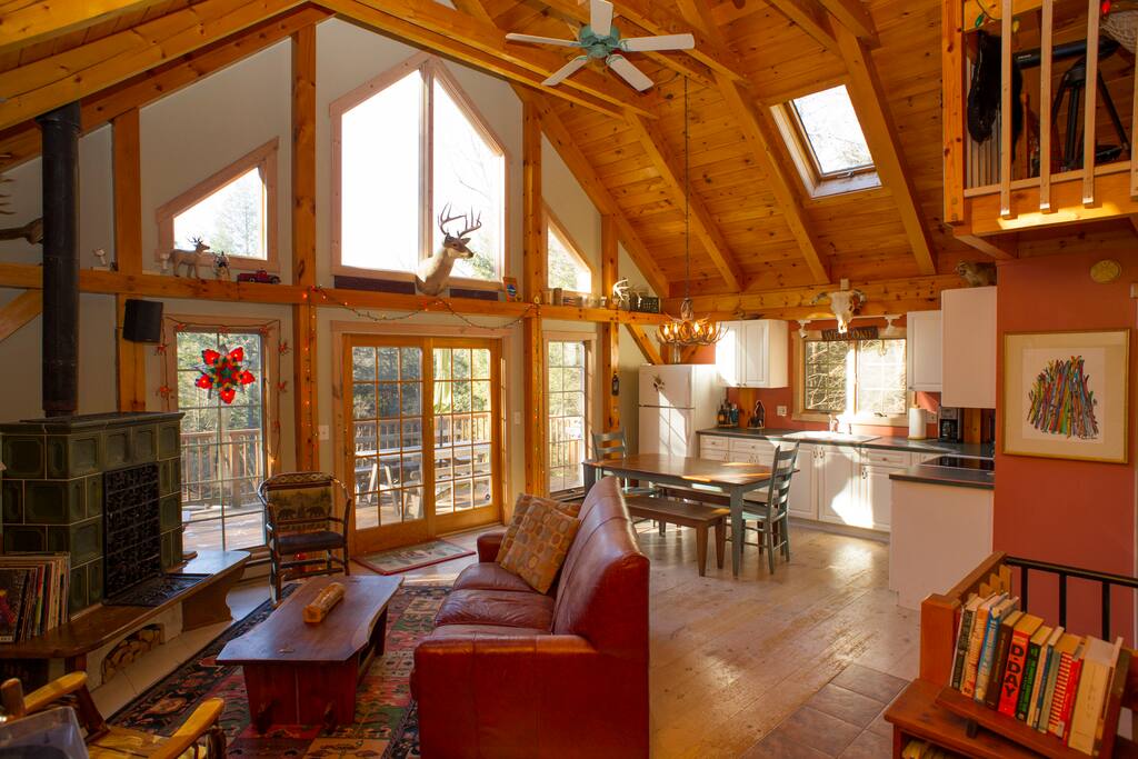 Open floor plan with high ceilings and tons of light