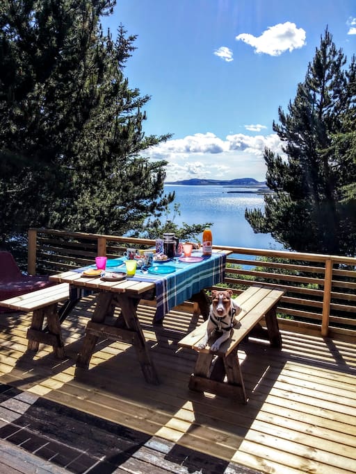 Breakfast on the veranda.