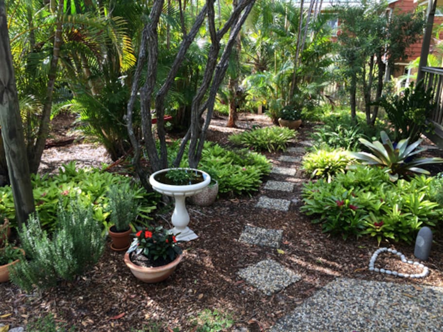 Beautiful lush gardens.