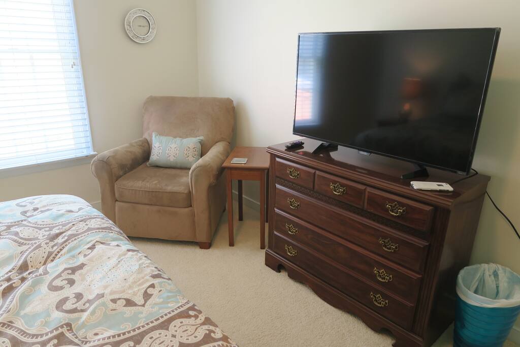 Your 43inch TV with Netflix and Roku, no cable