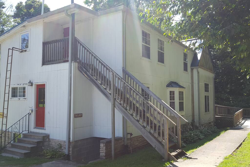Trilogy exterior stairs to 2nd floor