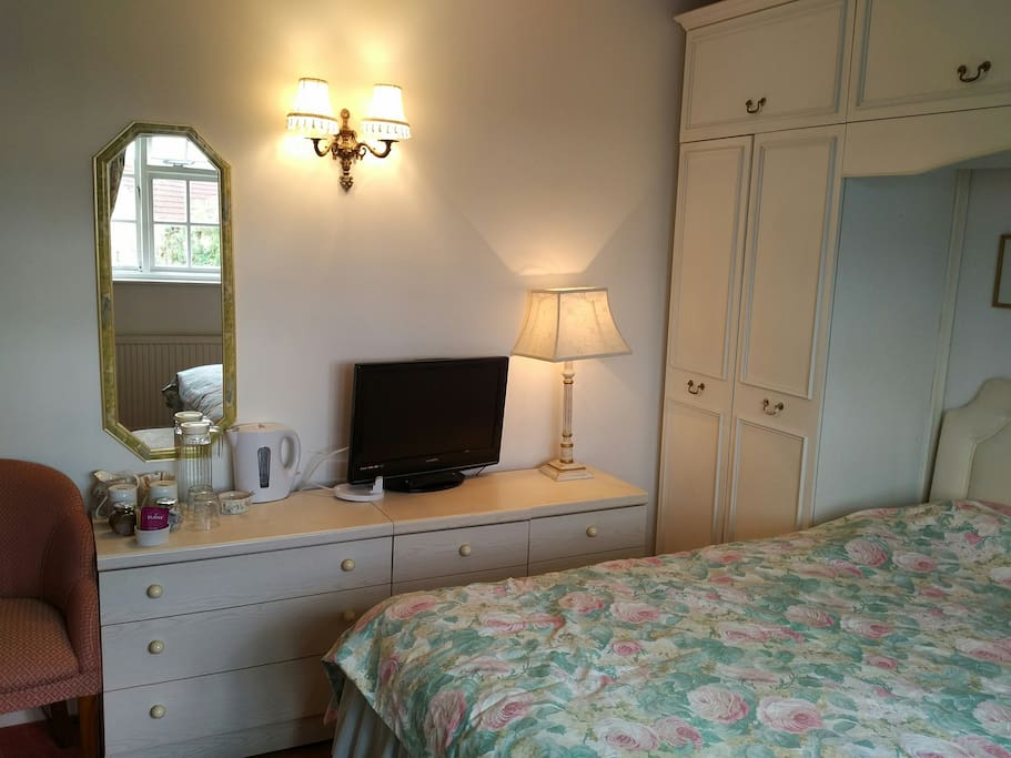 Double Room furnished with fitted wardrobes and 2 chests of drawers