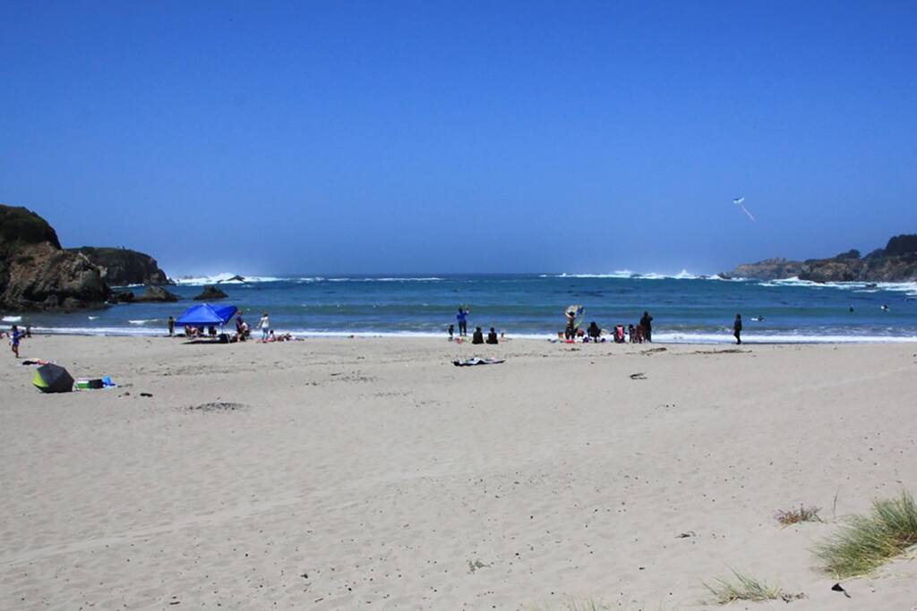 Walk to Caspar Beach, one of the safest and loveliest beaches in the area.
