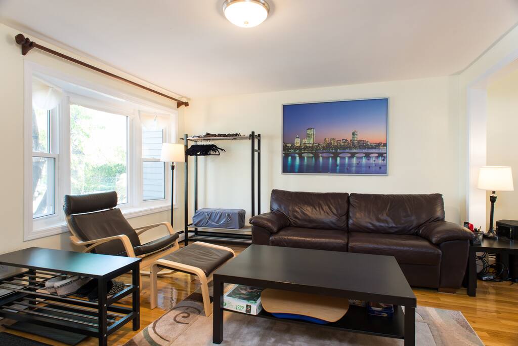 Living room also contains a rocking chair and coat rack. We also have a pack-and-play for babies.