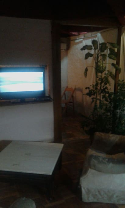 Living y televisor de 32