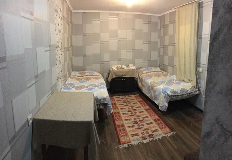 1st room. with 2beds. 1more bed could be added if needed.