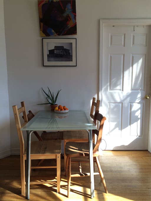 Sunny mornings at the kitchen table.