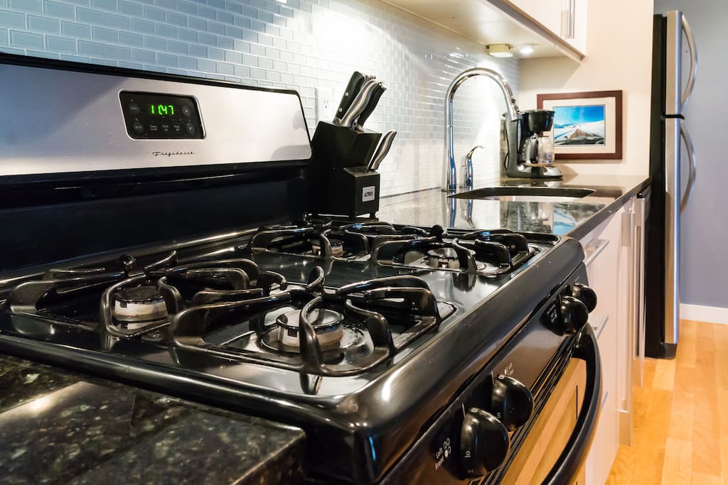 Stove and counters