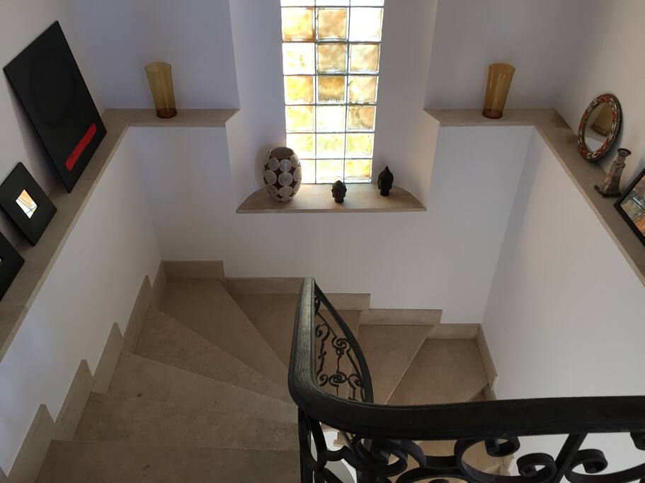 The stairway to your room