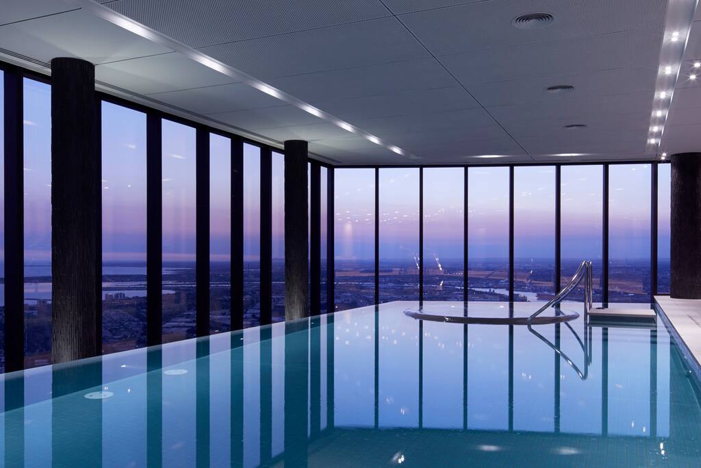 Skylounge Pool area with gym , steam room and Sauna- Top floor level 67
