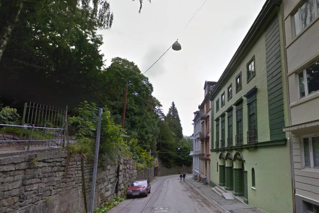 the street outside, and the park