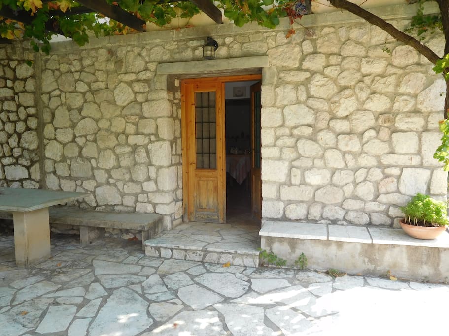 This stone house is ideal for a rustic experience