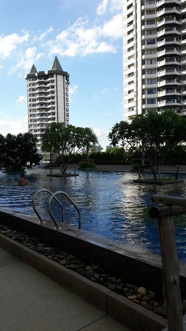 Luxurious fitness and swimming pool