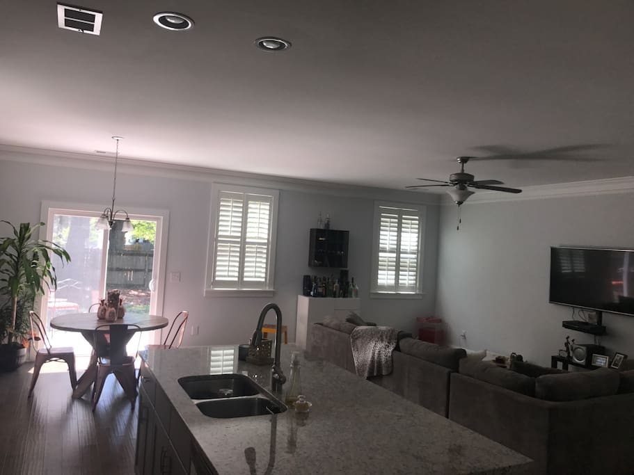 Spacious and Open with plenty of natural lighting. Plantation shutters allow you to control the amount of light coming in!!!