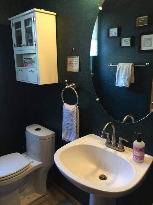 Main level powder room