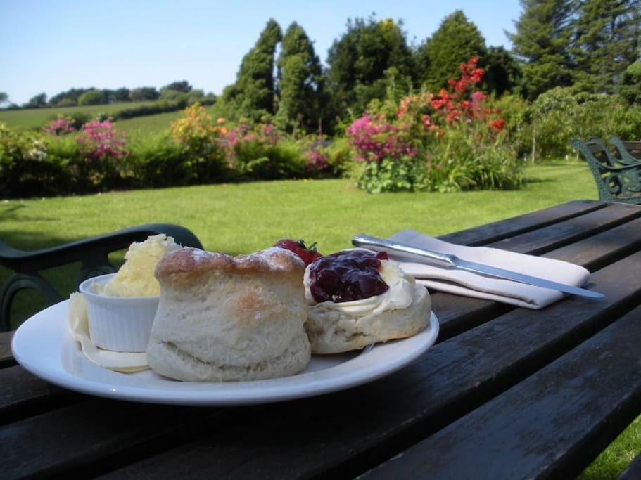Enjoy a cream tea in the grounds.