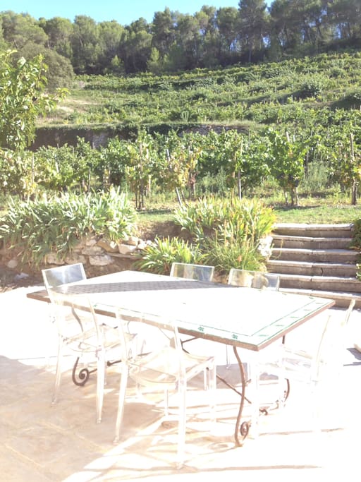 terrasse sud, devant la chambre propriétaire.