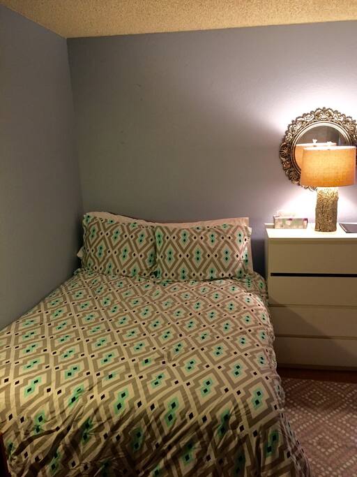 Your own room with a full size bed.