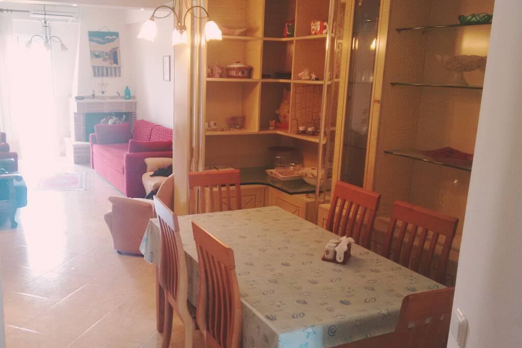 Dinner Table and Living Room