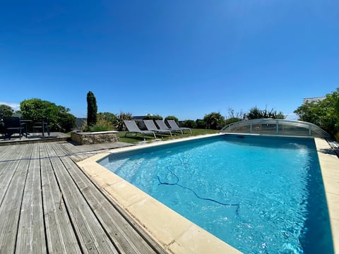villa sea view swimming pool 500 m beach