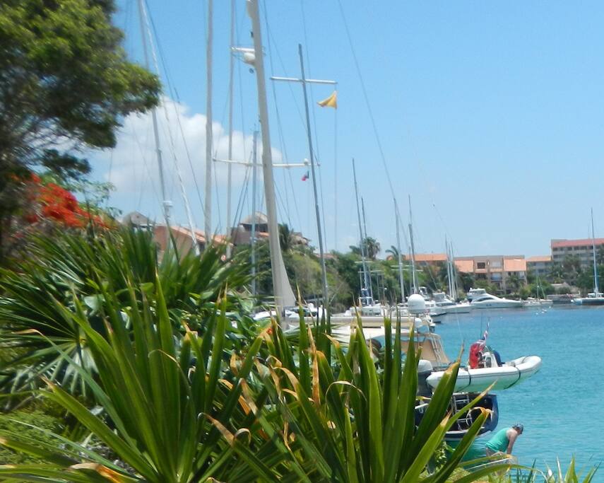 At Dragonfly South-of-the-Border you get the best of both worlds...marina views and steps away from the beach!