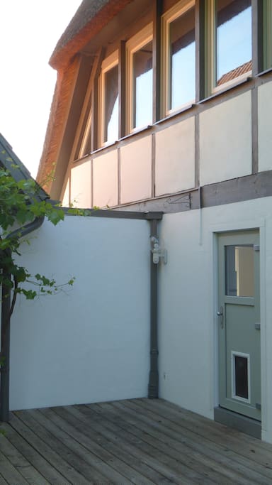 Terrassentüre mit Hundeklappe