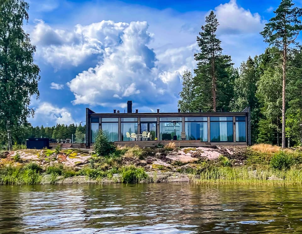 A glass house on a silent Swedish lake, Bjurtjärn, Värmland, Sweden, photo 1 of 10