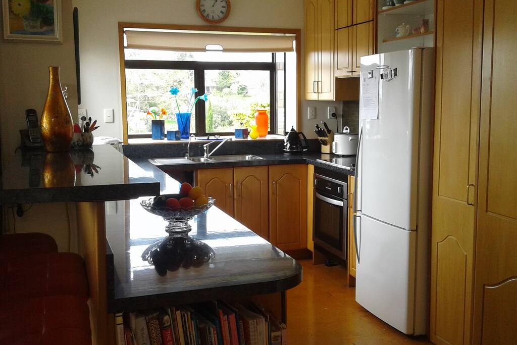 Enough room in the kitchen to mix and mingle while cooking