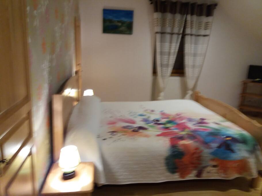 chambre nature , lit de 160
