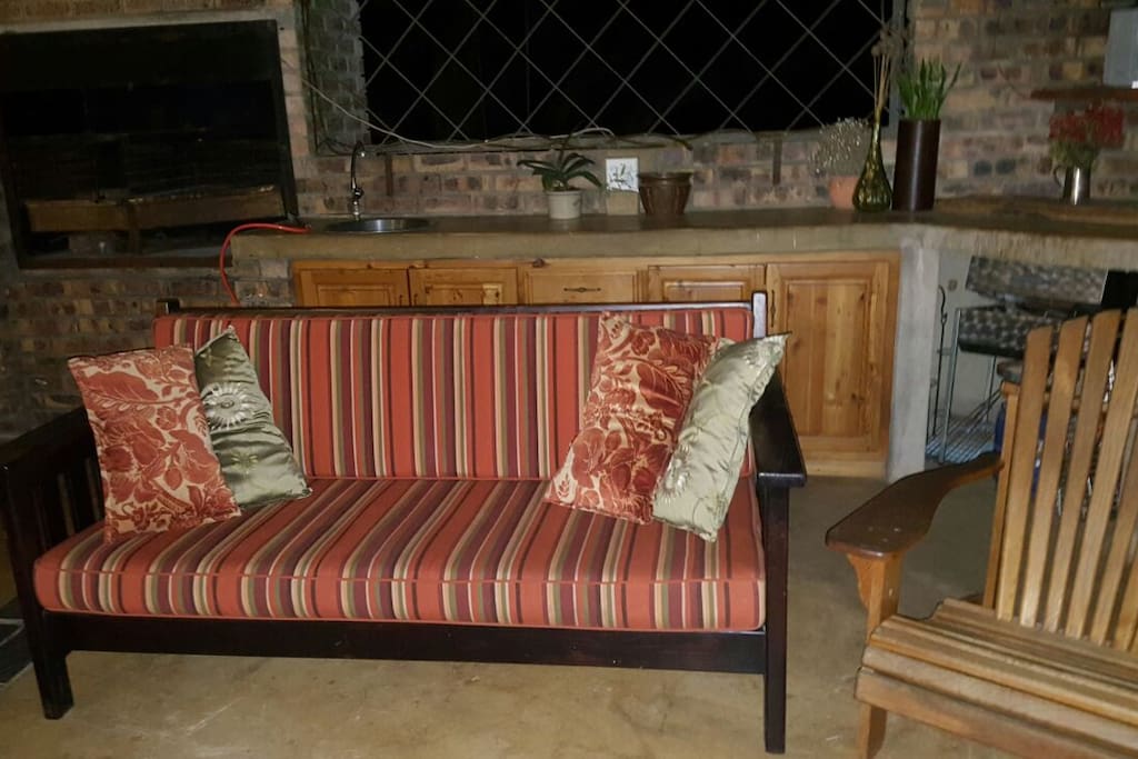 Guests can relax on a spacious stoep. There are facilities to braai on the stoep. There is also a small fridge available for guests to use.