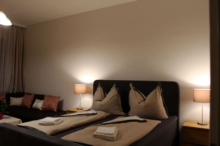 Well-spaced room in the center with optional Sauna