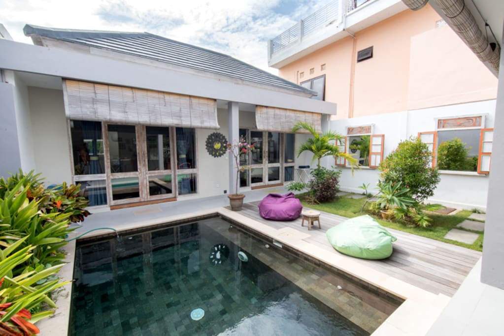 Pool view to Bedrooms