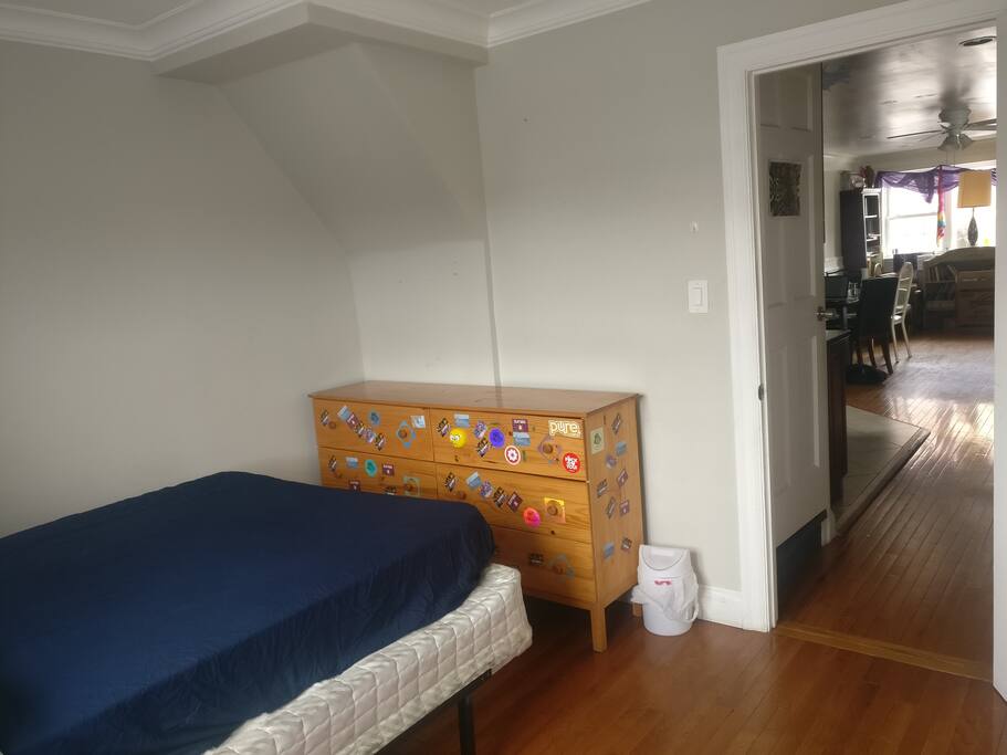 Facing the kitchen