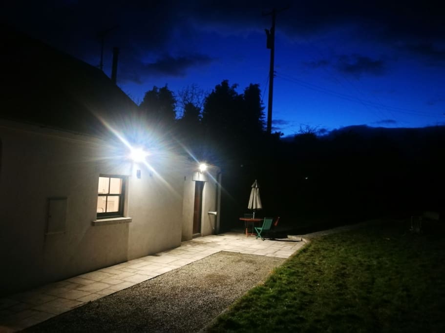Bluebell Cottage at night