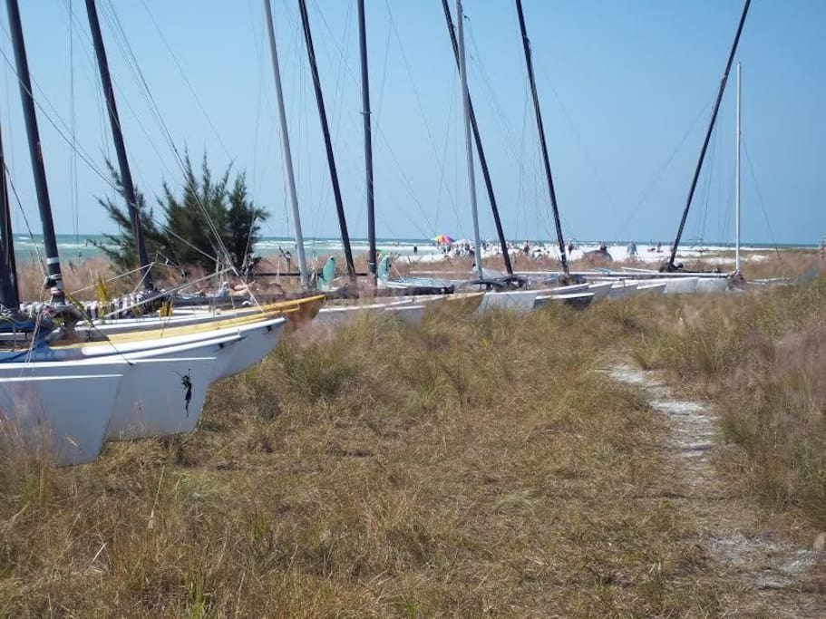 catamarans on Siesta Beach
