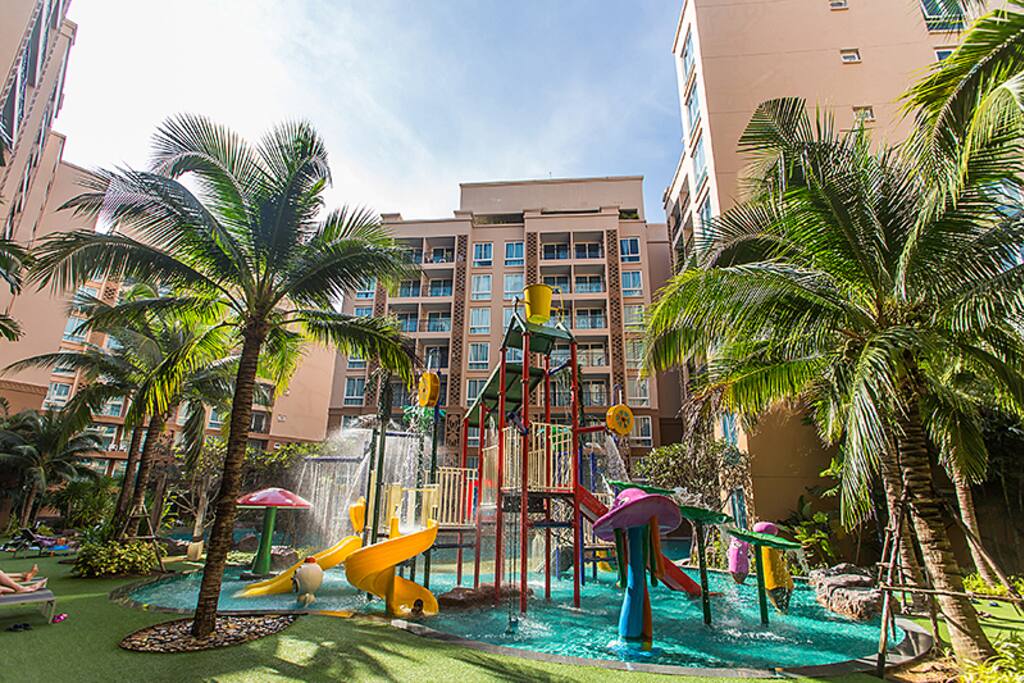 The pool area