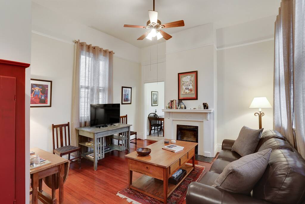 Lower apartment has a queen sofa sleeper in the living area...