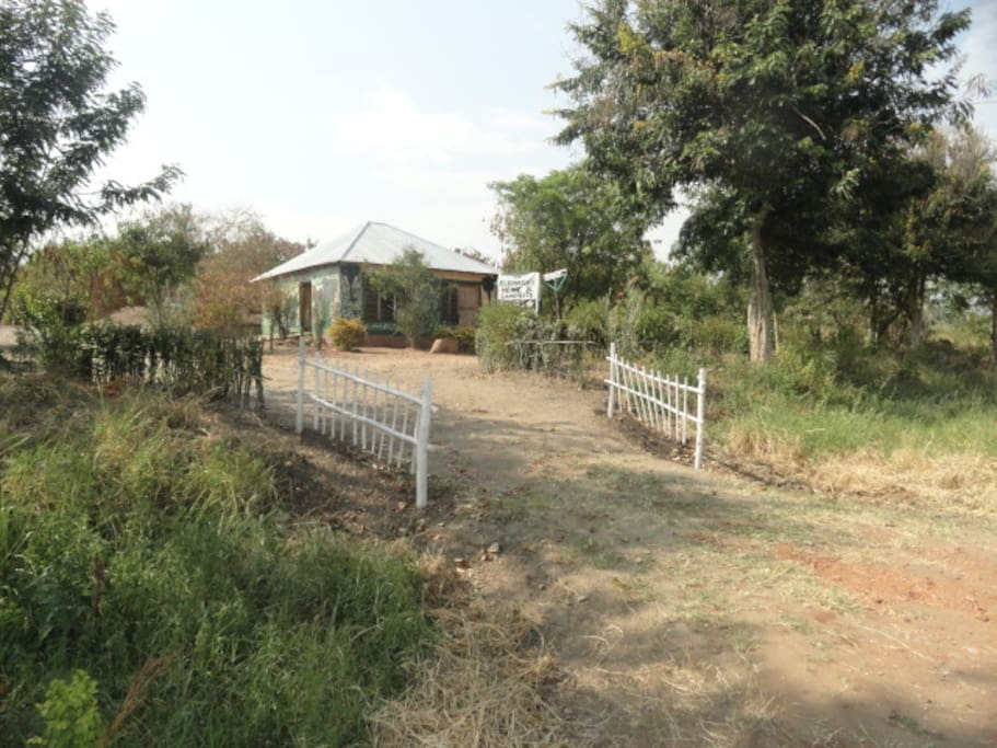 Entrance and reception house