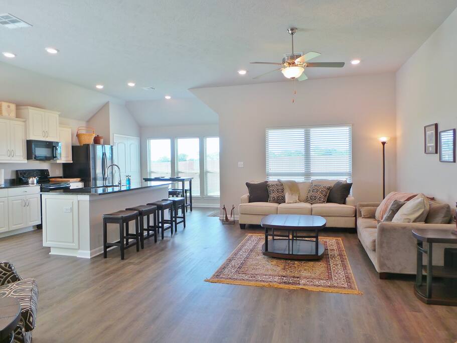 Large, open floor plan all throughout the home.