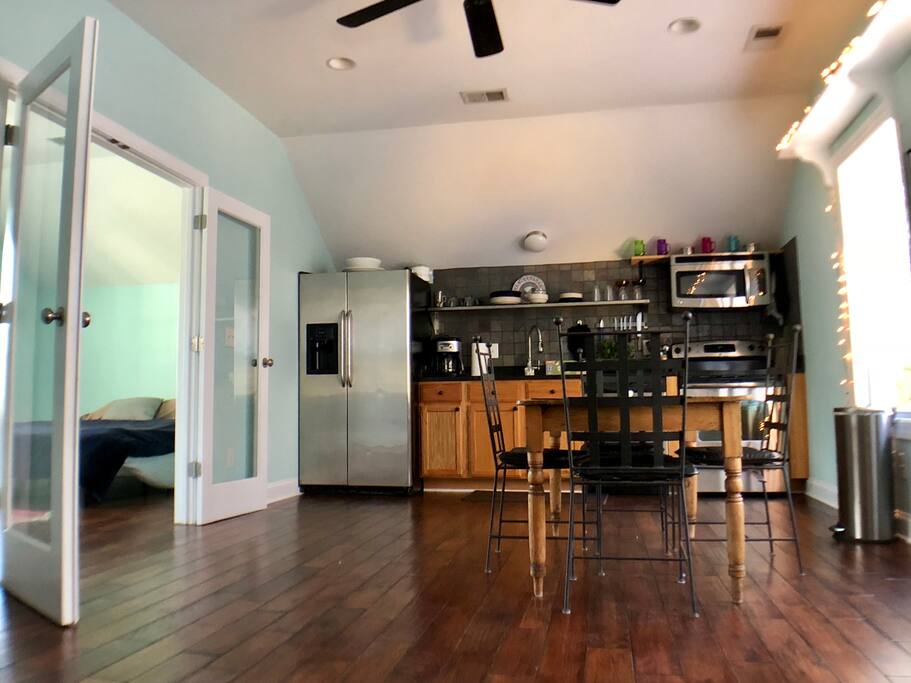Upstairs ‘living quarters’ eat-in kitchen.
