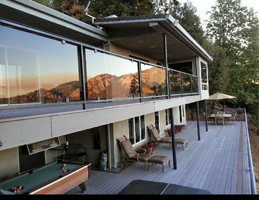 Split level deck with plenty of space and activities. DreamView