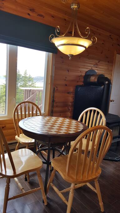 Eating area with ocean view