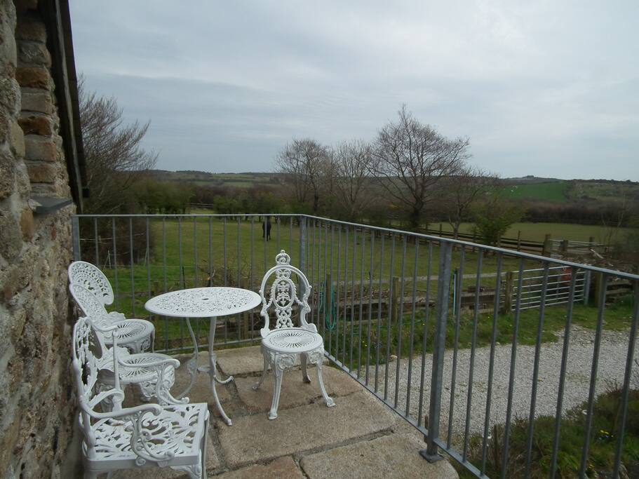 The terrace, lovely for a cup of tea - or glass of wine maybe!