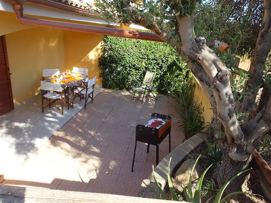 veranda e zona relax nella parte posteriore della casa