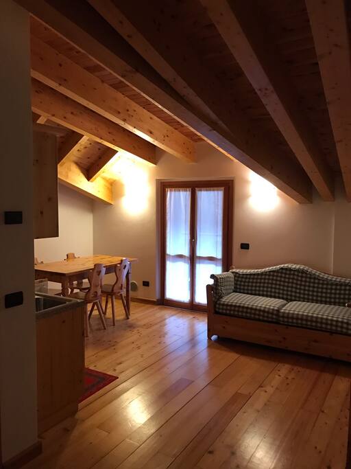 Living room with double sofa bed