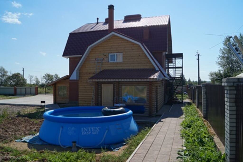После баньки в бассейн