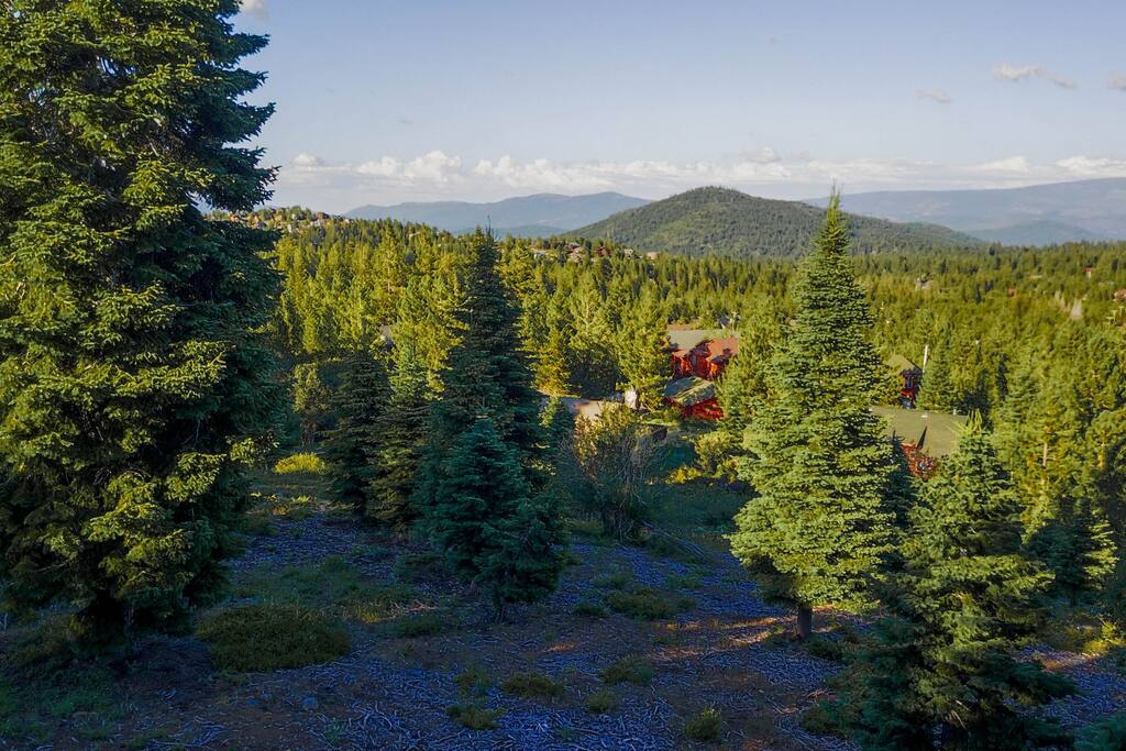 Open space on ski hill with gorgeous views
